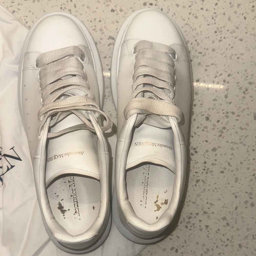 Alexander McQueen White Platform Leather Sneakers with dustbag - Picture 7 of 12